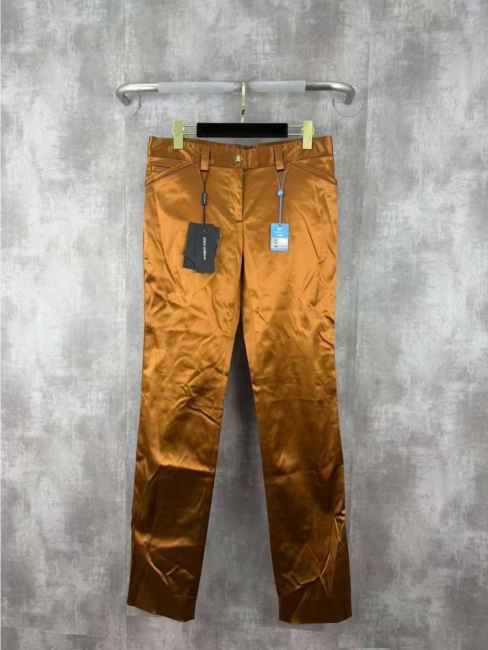 🚩steal Dolce & Gabbana Satin Straight-Leg Pants - Copper
